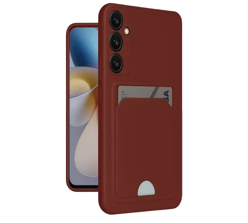 Samsung Galaxy A26 Kılıf Kelvin Kartvizitli Silikon - Bordo