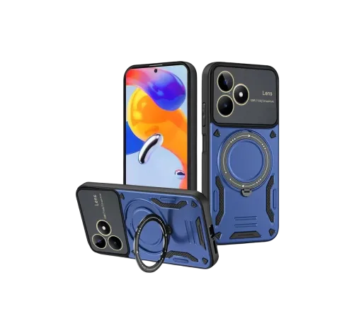 Realme C53 Kılıf Joy Lens Standlı Kapak - Lacivert