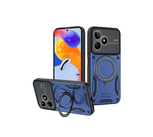 Realme C53 Kılıf Joy Lens Standlı Kapak - Lacivert