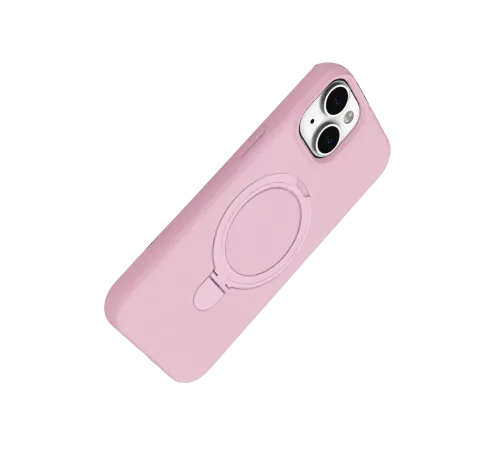 Apple iPhone 15 Plus Regal Magsafe Standlı Kapak - Açık Pembe
