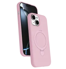 Apple iPhone 15 Plus Regal Magsafe Standlı Kapak - Açık Pembe