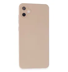 Samsung Galaxy A05 Kılıf Nano içi Kadife Silikon - Pudra