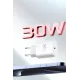 C87C 30W Type-C Çıkışlı Ekstra DL50 1M Type-C to Lightning Kablolu PD Şarj Cihazı - Beyaz