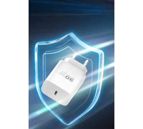 C87C 30W Type-C Çıkışlı Ekstra DL50 1M Type-C to Lightning Kablolu PD Şarj Cihazı - Beyaz