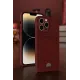 Apple iPhone 15 Pro Max Kılıf Kelvin Kartvizitli Silikon - Bordo
