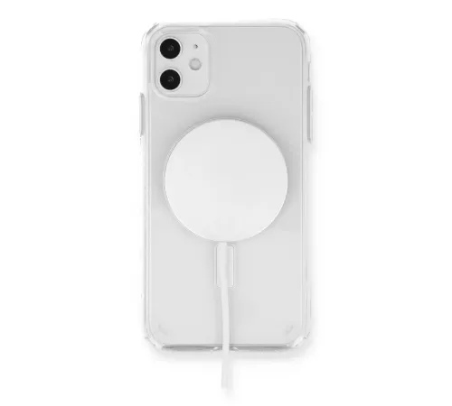 Apple iPhone 11 Kılıf Magneticsafe Şeffaf Silikon - Şeffaf