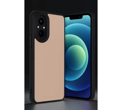 Realme 12 Lite Kılıf Aras Deri Kapak - Pudra