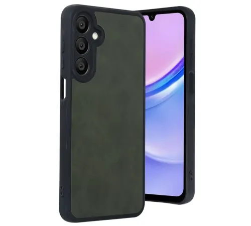 Samsung Galaxy A16 5G Kılıf Aras Deri Kapak - Koyu Yeşil