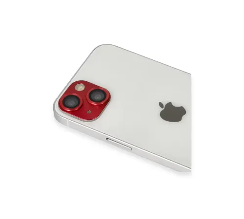 Apple iPhone 13 Pers Alüminyum Kamera Lens - Kırmızı