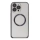 iPhone 14 Pro Kılıf Metal Bumper Magneticsafe Kapak - Derin Mor