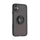 Apple iPhone 11 Kılıf Montreal Yüzüklü Silikon Kapak - Siyah