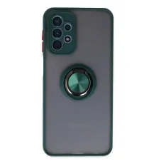 Samsung Galaxy A23 4G Kılıf Montreal Yüzüklü Silikon Kapak - Yeşil