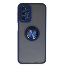 Samsung Galaxy A23 4G Kılıf Montreal Yüzüklü Silikon Kapak - Lacivert