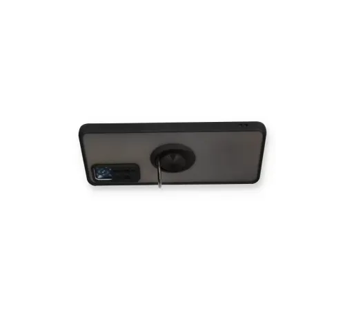 Xiaomi Redmi Note 11 Pro Kılıf Montreal Yüzüklü Silikon Kapak - Siyah