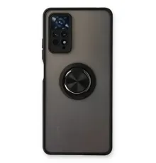 Xiaomi Redmi Note 11 Pro Kılıf Montreal Yüzüklü Silikon Kapak - Siyah