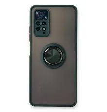 Xiaomi Redmi Note 11 Pro Kılıf Montreal Yüzüklü Silikon Kapak - Yeşil
