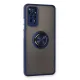 Xiaomi Redmi Note 11 Pro Kılıf Montreal Yüzüklü Silikon Kapak - Lacivert
