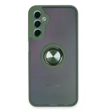 Samsung Galaxy A24 4G Kılıf Montreal Yüzüklü Silikon Kapak - Yeşil