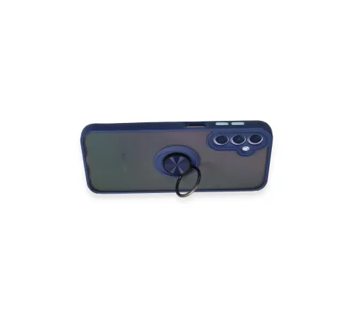 Samsung Galaxy A24 4G Kılıf Montreal Yüzüklü Silikon Kapak - Lacivert