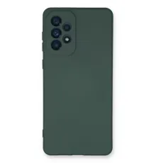 Samsung Galaxy A33 5G Kılıf Nano içi Kadife Silikon - Koyu Yeşil