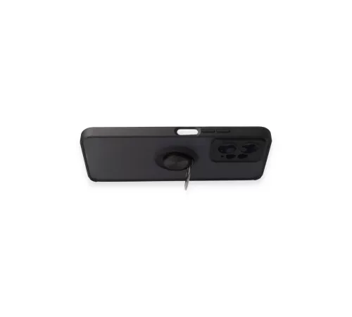 Xiaomi Redmi Note 12 4G Kılıf Montreal Yüzüklü Silikon Kapak - Siyah