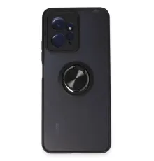 Xiaomi Redmi Note 12 4G Kılıf Montreal Yüzüklü Silikon Kapak - Siyah
