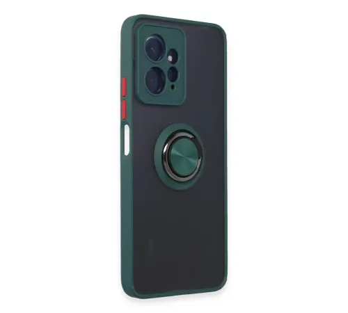 Xiaomi Redmi Note 12 4G Kılıf Montreal Yüzüklü Silikon Kapak - Yeşil