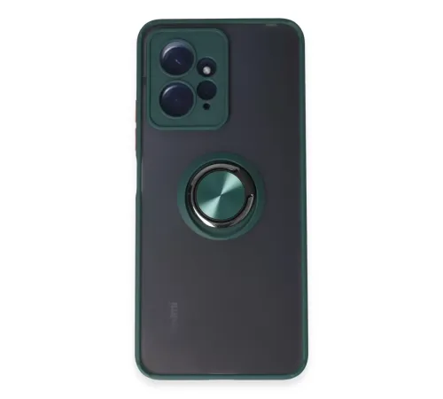 Xiaomi Redmi Note 12 4G Kılıf Montreal Yüzüklü Silikon Kapak - Yeşil