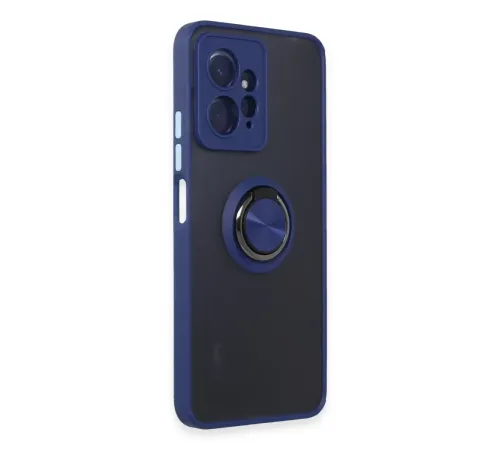Xiaomi Redmi Note 12 4G Kılıf Montreal Yüzüklü Silikon Kapak - Lacivert