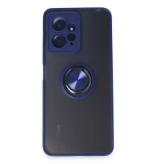 Xiaomi Redmi Note 12 4G Kılıf Montreal Yüzüklü Silikon Kapak - Lacivert