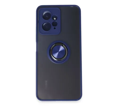 Xiaomi Redmi Note 12 4G Kılıf Montreal Yüzüklü Silikon Kapak - Lacivert