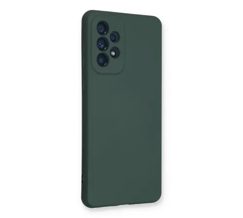 Samsung Galaxy A73 5G Kılıf Nano içi Kadife Silikon - Koyu Yeşil