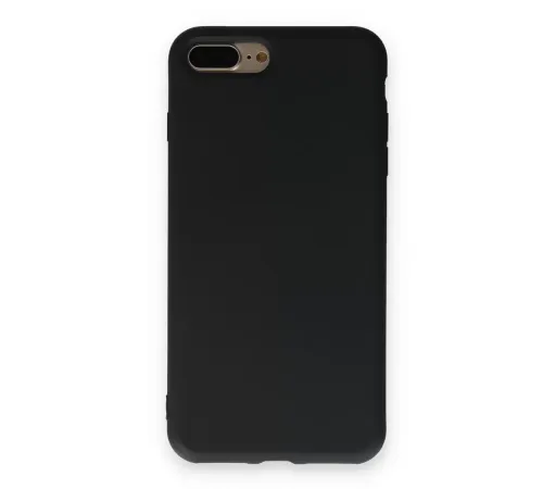 Apple iPhone 7 Plus Kılıf Nano içi Kadife Silikon - Siyah