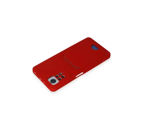 Xiaomi Redmi Note 11 Pro Kılıf Kelvin Kartvizitli Silikon - Kırmızı