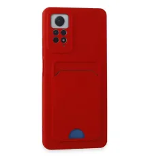 Xiaomi Redmi Note 11 Pro Kılıf Kelvin Kartvizitli Silikon - Kırmızı