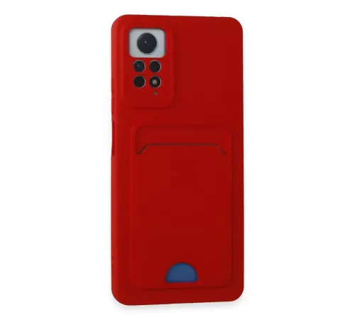 Xiaomi Redmi Note 11 Pro Kılıf Kelvin Kartvizitli Silikon - Kırmızı