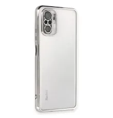 Redmi Note 10 Kılıf Lensli Silikon - Gümüş