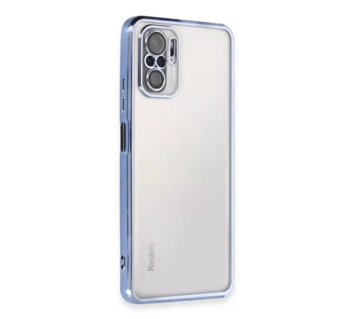 Redmi Note 10 Kılıf Lensli Silikon - Açık Mavi