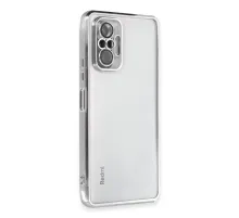 Redmi Note 10 Pro Kılıf Lensli Silikon - Gümüş