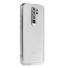 Redmi Note 8 Pro Kılıf Lensli Silikon - Gümüş