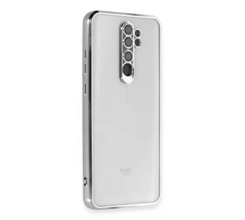 Redmi Note 8 Pro Kılıf Lensli Silikon - Gümüş