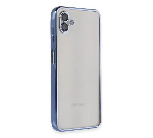 Samsung Galaxy A04 Kılıf Lensli Silikon - Açık Mavi