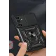 Samsung Galaxy A35 5G Kılıf Pars Lens Yüzüklü Silikon - Lacivert
