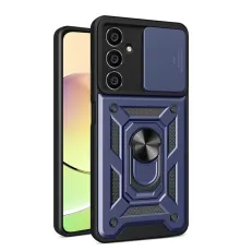 Samsung Galaxy A35 5G Kılıf Pars Lens Yüzüklü Silikon - Lacivert