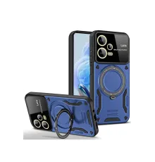 Redmi Note 12 Pro 5G Kılıf Joy Lens Standlı Kapak - Lacivert