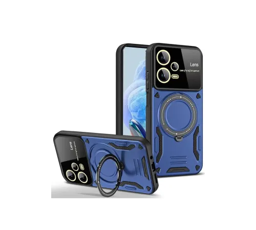 Redmi Note 12 Pro 5G Kılıf Joy Lens Standlı Kapak - Lacivert