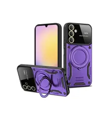 Samsung Galaxy A25 5G Kılıf Joy Lens Standlı Kapak - Mor
