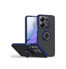 Xiaomi Redmi Note 13 Pro 5G Kılıf Montreal Yüzüklü Silikon Kapak - Lacivert