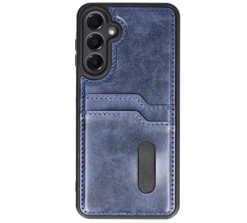 Samsung Galaxy A26 Kılıf Sara Kartvizitli Deri Kılıf - Lacivert