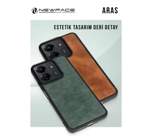 Samsung Galaxy A26 Kılıf Aras Deri Kapak - Koyu Yeşil